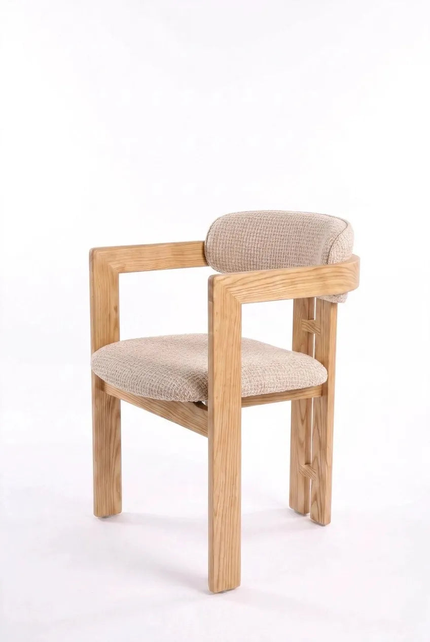 Silla de comedor con reposabrazos Jara Natural – vista 5