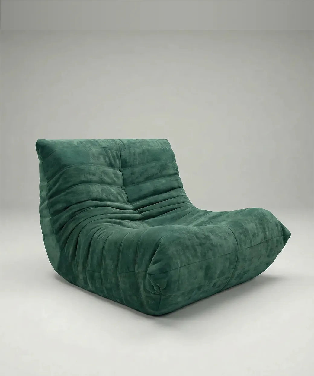 Lambra en tono verde profundo con diseño suave y mullido, ideal para ambientes modernos y confortables en Canarias