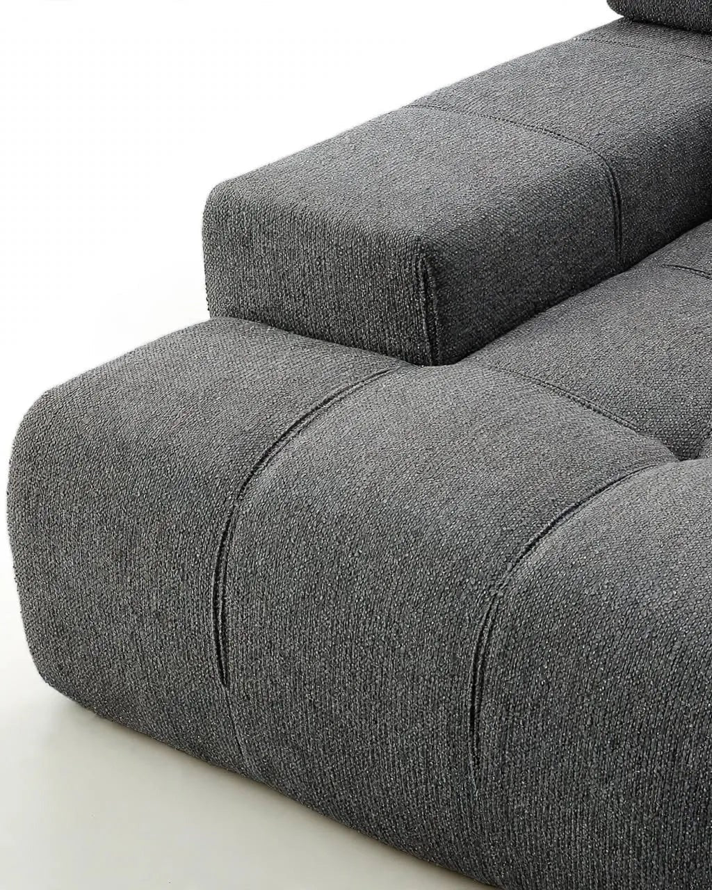 Sofá Amagro chaise longue derecha Tweed Gris Oscuro