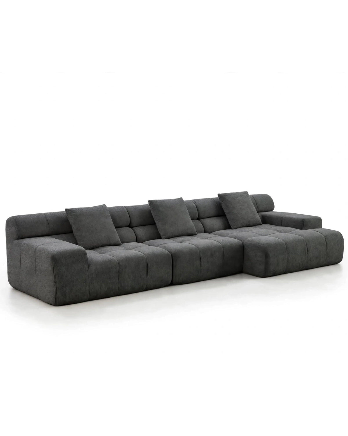 Sofá Amagro chaise longue izquierda Tweed Gris Oscuro
