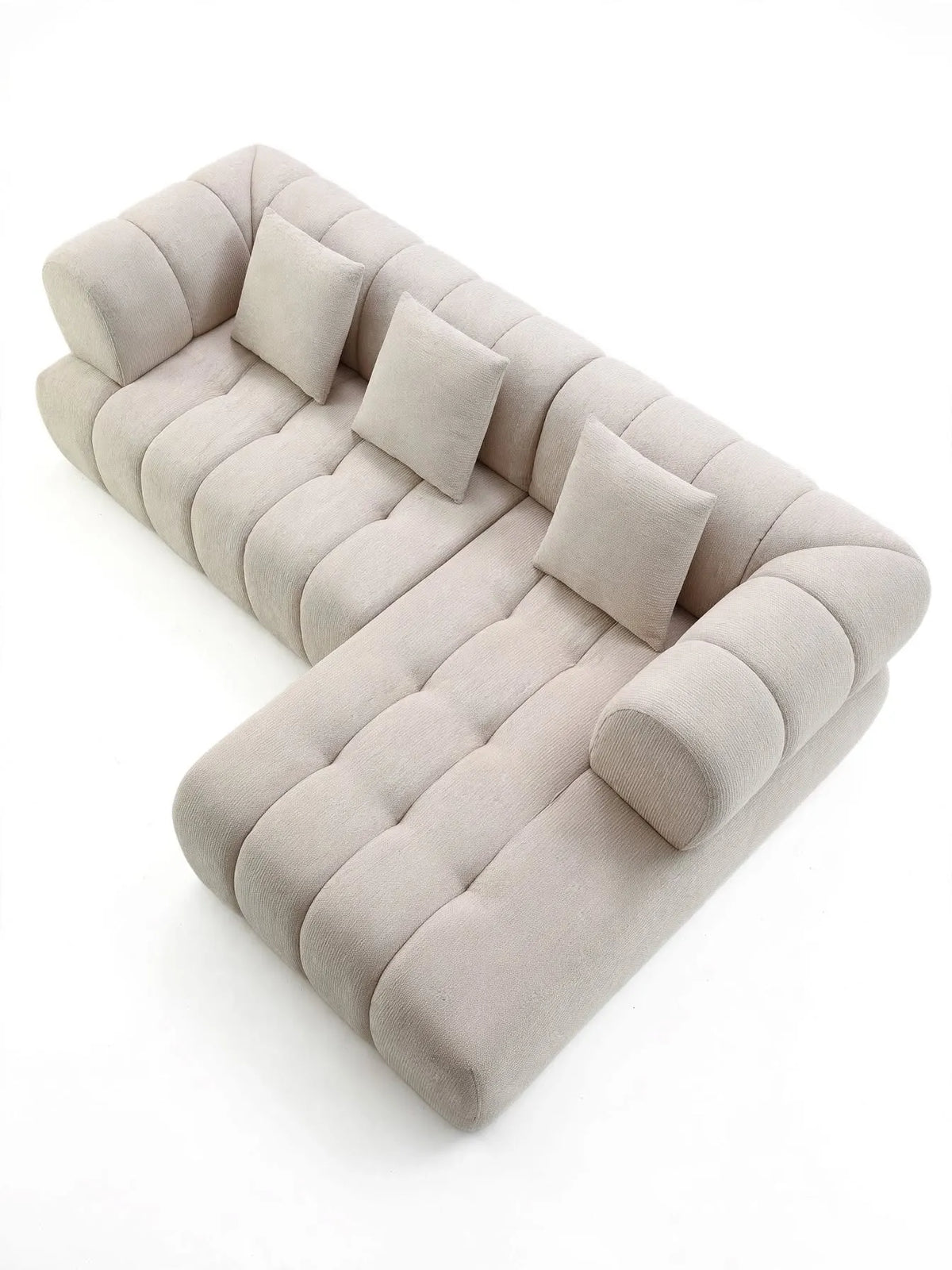 Sofá Famara chaise longue derecha Tweed Arena