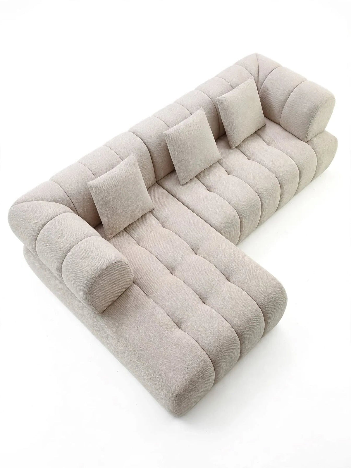 Sofá Famara chaise longue izquierda Tweed Arena